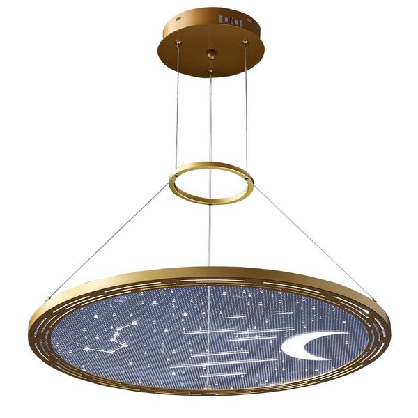 Lâmpadas pendentes Pós -modernas Modelo Modelo Sala Viva Quarto Candelador Luz Luxo Sonho Luxo Stary Sky Round Round