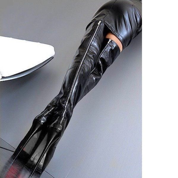 

boots olomm arrival female platform thigh high-heel stiletto boots high-toe round foot beautiful black women's party shoes plus e8ij