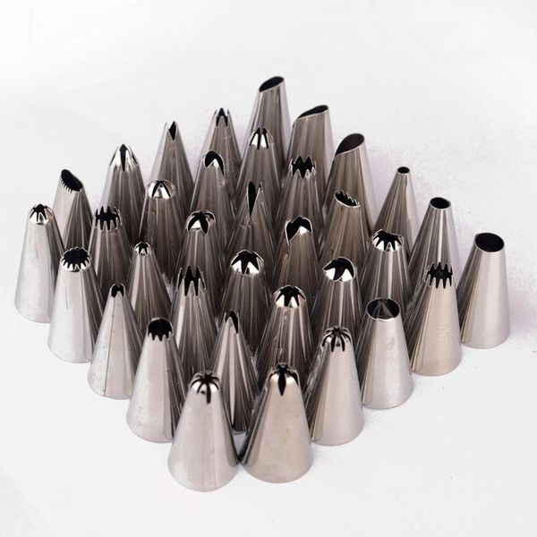 

cake tools 24pcs/set large stainless steel icing piping nozzles pastry tips set for decorating sugar craft tool smile