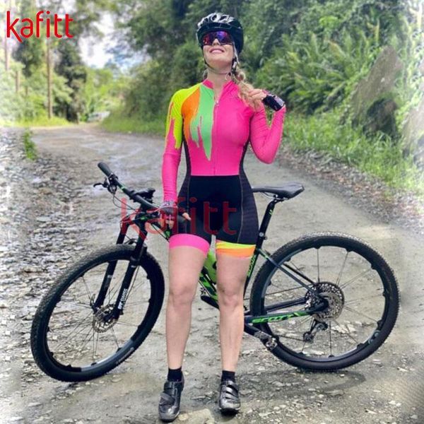 

racing sets kafiwomen's team suit short sleeve cycling set jumpsuit summer breathable outdoor sports pink, Black;blue