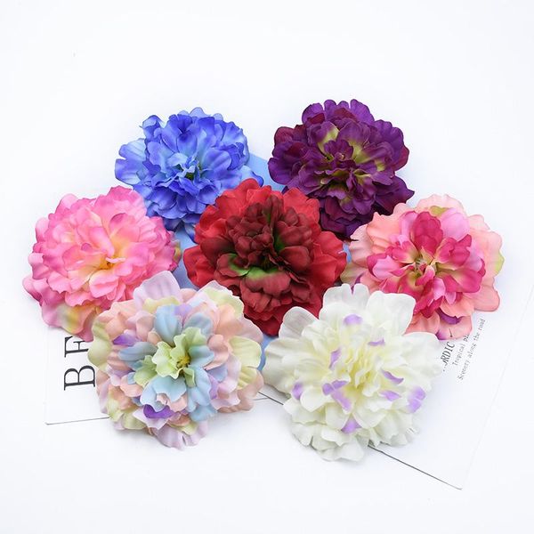 

decorative flowers & wreaths 5 pieces artificial scrapbooking home decoration accessories festival peony wedding brooch bridal