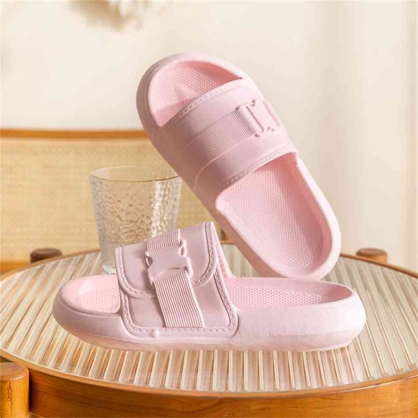 

aaa quality wholesale new home male slippers fashion buckle summer indoor floor non-slip family women sandals outdoor men beach slides, Black