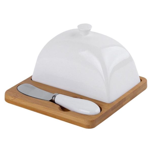 

set ceramics butter plate with lid creative ceramic dish household tableware dishes & plates