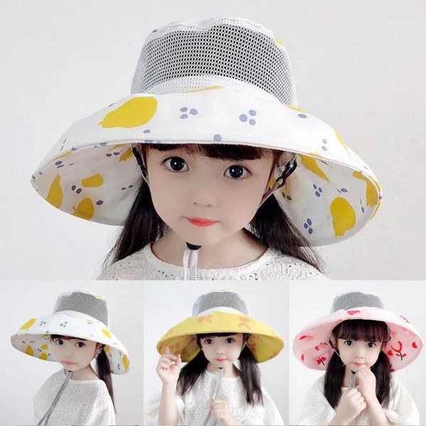 

caps & hats portable great wide brim sun hat supplies practical fisherman cartoon pattern for children11, Yellow