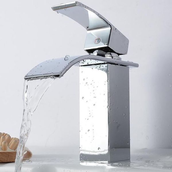 

bathroom sink faucets cold basin faucet waterfall vanity single lever chrome brass and washing taps accessorie
