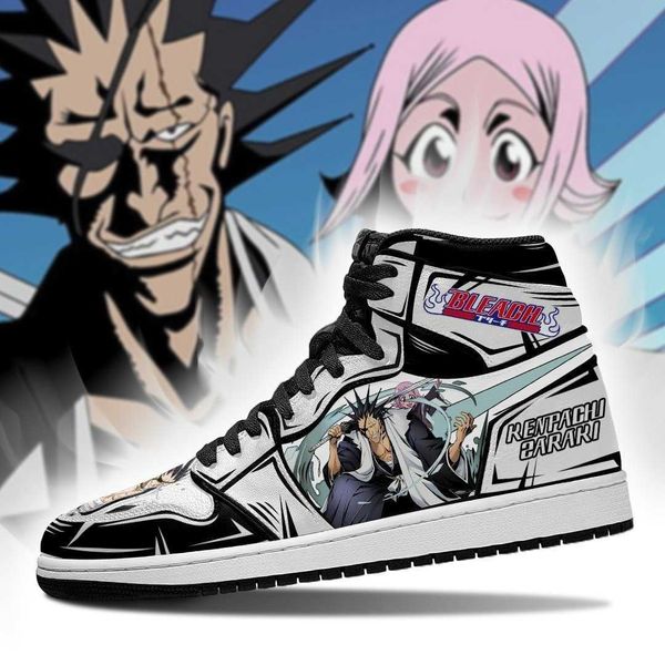

and yachiru kenpachi sneakers bleach anime shoes fan gift idea mn05czmy