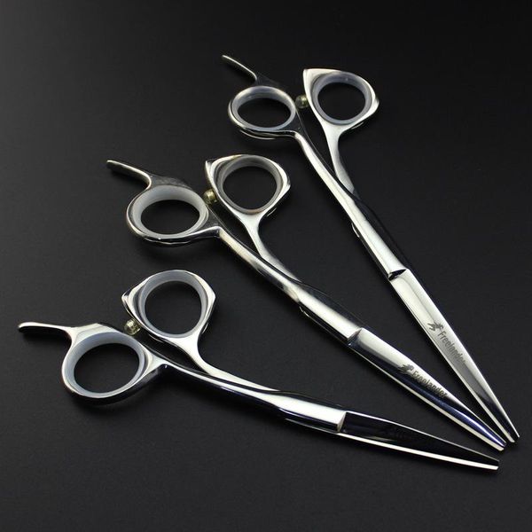 Hair Scissors Professional Hairdressing Salon 5.5/6/6,5 polegadas Corte de cabelo barbeiro 440c Conjunto de desbaste de corte de aço