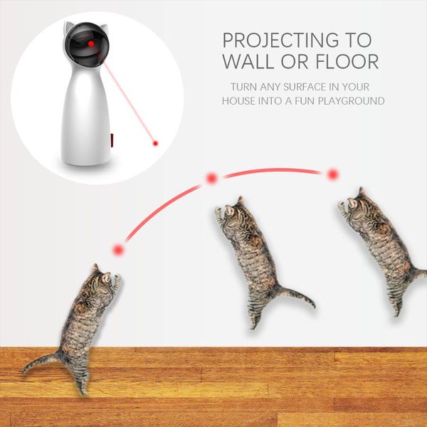 

cat toys adjustable 5 mode laser toy electric pet interactive teasing device funny training usb charge