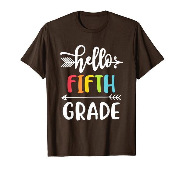 

5th grade apparel hello fifth grade teacher student teamwork t-shirt, White;black