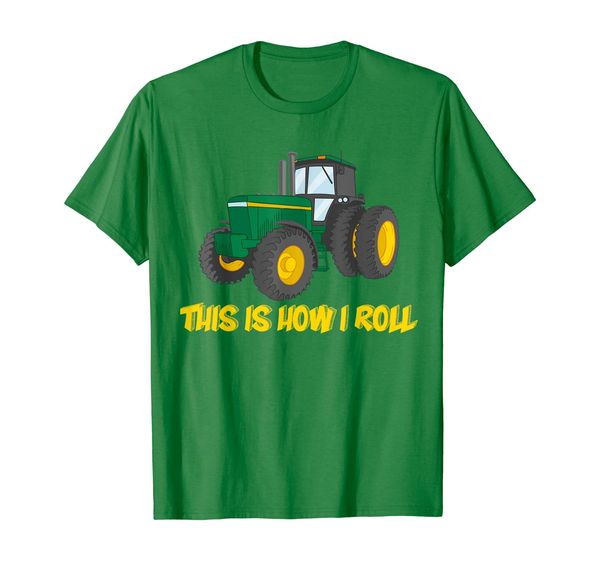 

this is how i roll farmer tractor t-shirt, farming gift, White;black