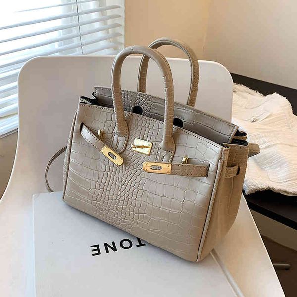 

herme birkins handbag crocodile leather totes bag high capacity women's bag summer versatile new fashion high-end sense messenger bag