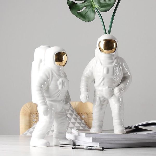 

vases ins nordic ceramic astronaut flower arrangements modern simple guest restaurant for flowers home decoration drop