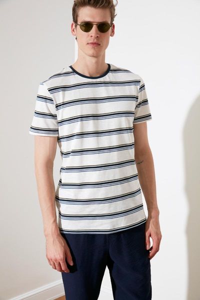 

men's t-shirts trendyol men 's regular fit t-shirt tmnss21ts1547, White;black