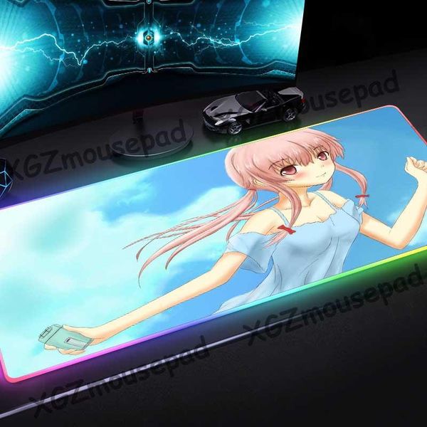 

mouse pads & wrist rests xgz large rgb colorful pad black lock edge anime blue dress custom office computer keyboard desk mat speed rubber n