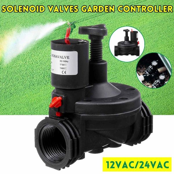 

1'' industrial irrigation valve 12v 24v ac solenoid valves garden controller for yard water timers watering equipments