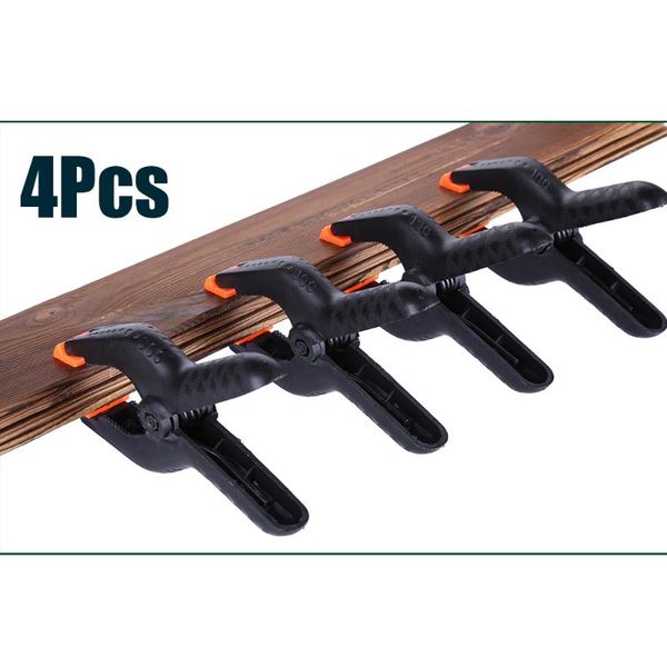 

professional hand tool sets 4pcs/lot 6inch plastic nylon woodworking clamps jig spring clamp clips outillage menuiserie diy craft tools
