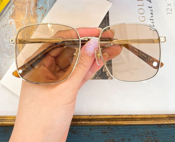 

square sunglasses gold metal frame pink orange lens fashion sun glasses des lunettes de soleil with box, White;black