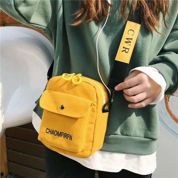 

evening bags fashion canvas women solid color casual shoulder bag 2021 handbag outdoor zipper messenger main