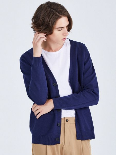 

men solid button up cardigan g5og#, White;black