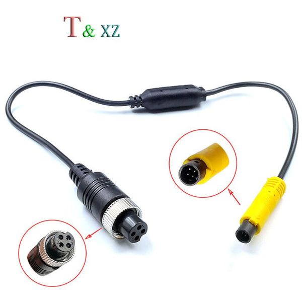 

car rear view cameras& parking sensors 4pin aviation head female to male extension cable adapter converter for cctv camera security dvr moni