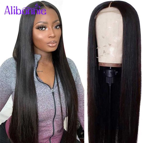 

lace wigs alibonnie 13x4 straight front wig natural hair 4x4 closure with baby remy brazilian for women human, Black;brown