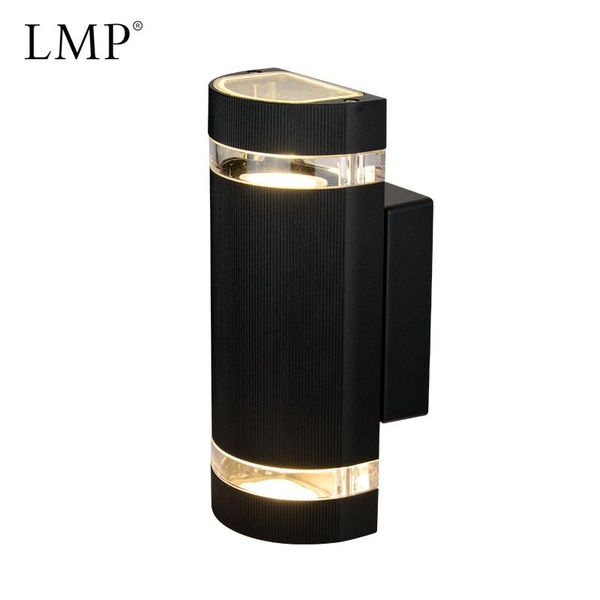 

outdoor wall lamps lmp up down led garden aluminum glass lighting ip65 waterproof modern porch lights replaceable bulb lamp