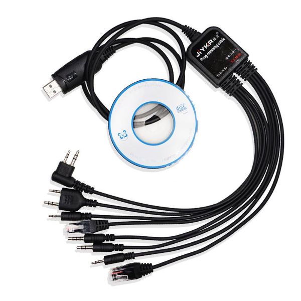 

walkie talkie multifunctions 8 in 1 usb programming cable driver for baofeng uv5r uv82 motorola tyt yaesu program radio