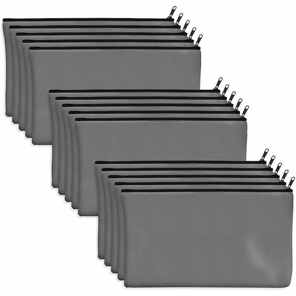 

pencil bags 15pcs canvas zipper bag case cosmetic blank diy craft school