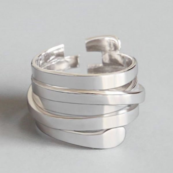 

wedding rings vintage open smooth multi-layer ring fashion korean-style color for women girls gift simple, Slivery;golden