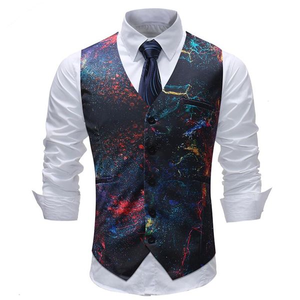 

men's vests blazer vest formal wedding business waistcoat men 7 size, Black;white