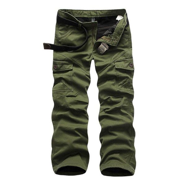 

men's pants many pocket baggy work military overalls male trousers fleece men clothing winter warm thick chinos cargo, Black
