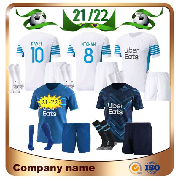 

21/22 kids kit soccer jersey 2021 thauvin payet om milik children shirt benedetto sanson l.gustavo kamara football uniform, Black