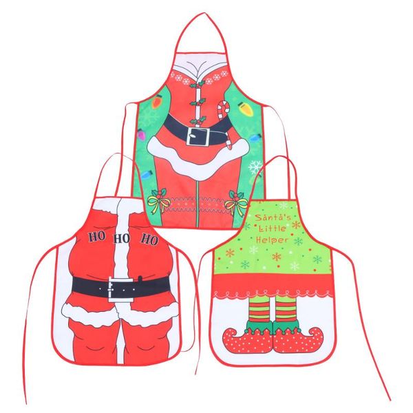 

aprons 3pcs xmas printed cooking decorative waterproof home supplies