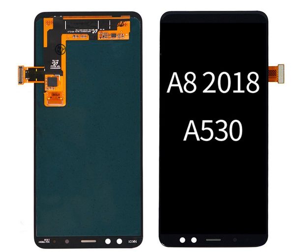 Samsung Galaxy A8 A8 A530 A8-2018 OEM Ekran Dokunmatik Paneller Sayısallaştırıcı Montajı Çerçevesiz Değiştirme