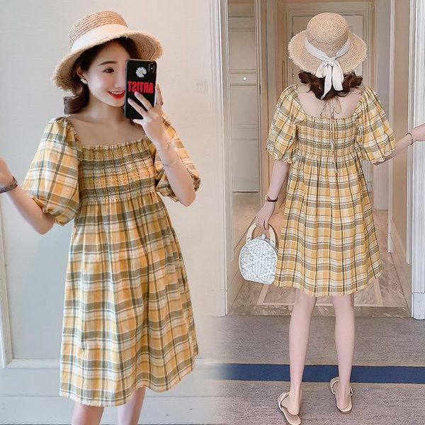 

real sspot new korean plaid loose slim pregnant women skirt tide, White