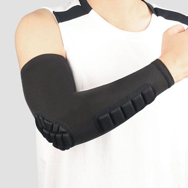

elbow & knee pads sports brace support guards breathable arm sleeve protector for sport workouts b2cshop, Black;gray