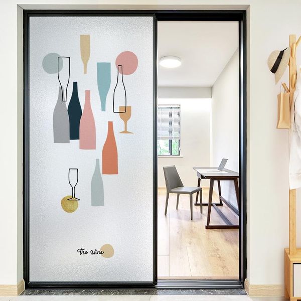 

window stickers self adhesive film matte anti-static sticker kitchen door glass opaque static decor