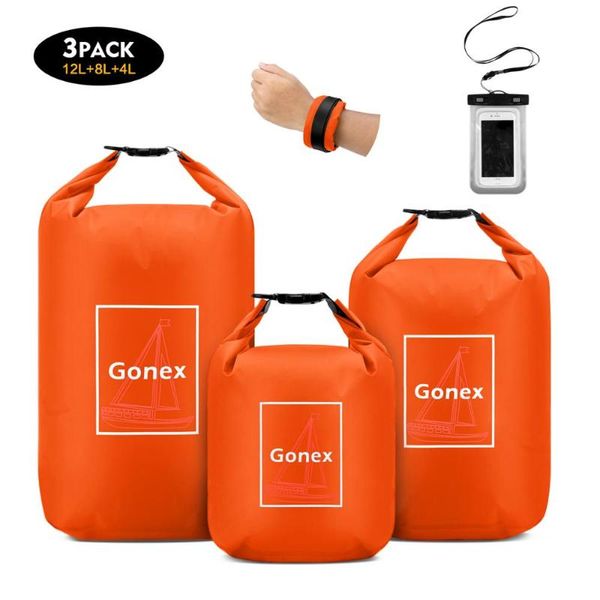

4l+8l+12l outdoor dry waterproof bag sack floating gear bags for boating fishing rafting swimming canoeing