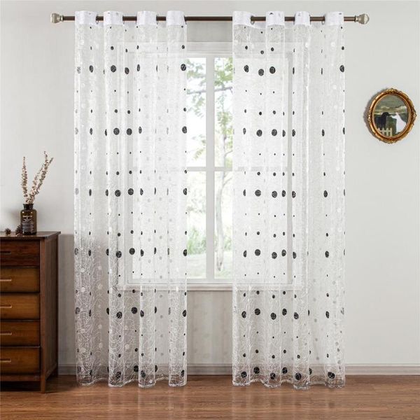 

curtain & drapes curtains for the room sheer dots white kitchen living bedroom tulle windows