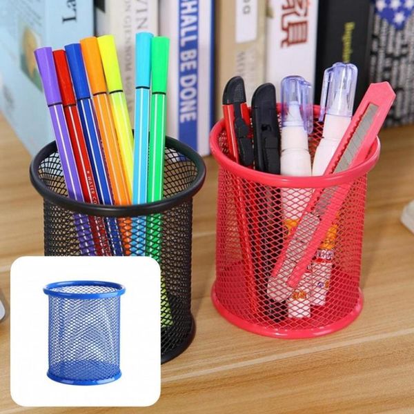 

pencil bags long lasting wrought iron ruler stationery storage bucket for dorm