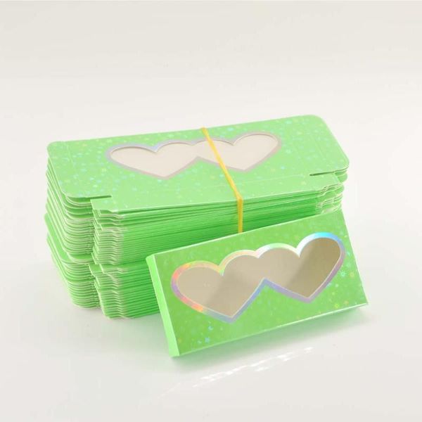 

false eyelashes wholesale rectangle paper box package 25mm mink lashes green makeup case eyelash packaging vendors fast