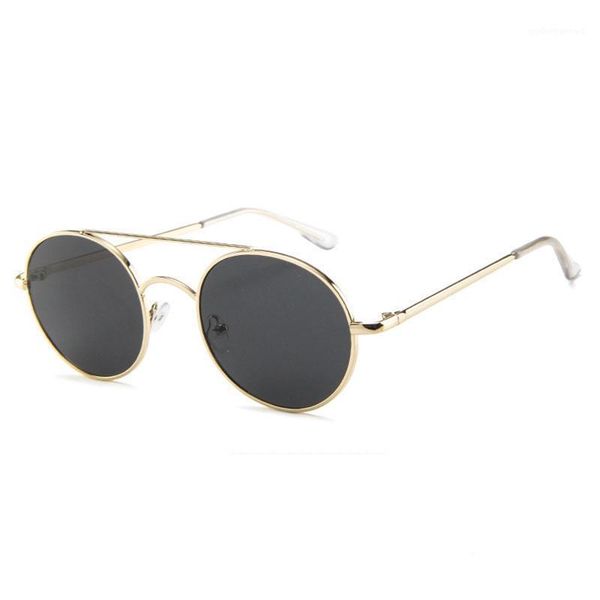 

sunglasses 2021 metal round frame european and american trend marine retro double beam, White;black