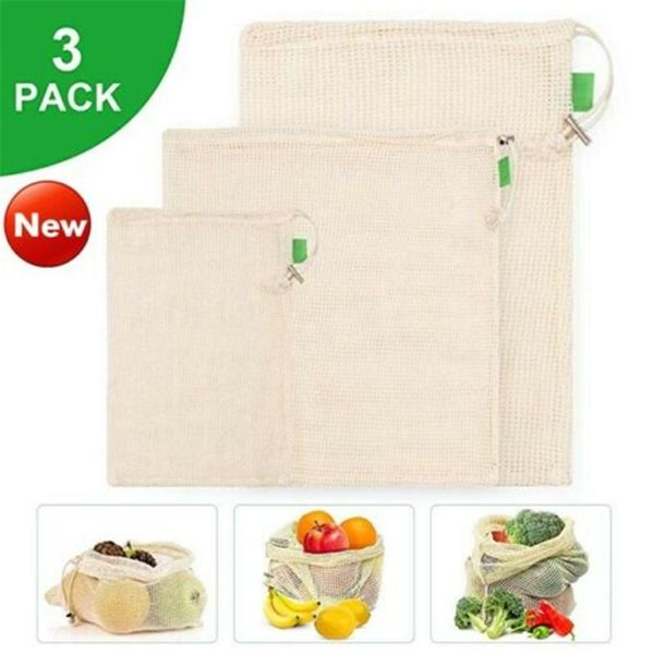 

storage bags vegetable reusable bag cotton mesh produce for kitchen fruit shopping organizers #bl1