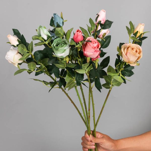 

decorative flowers & wreaths wholesale bulgarian rose imitation flower single 2 home decoration accessories