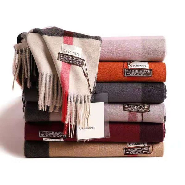 

scarf designer cashmere tassel design for women autumn winter thickening warm shawl dual-use brand scarves, Blue;gray