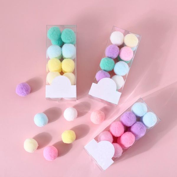 

cat toys 20pcs/box colorful plush ball molar bite resistant bouncy interactive funny balls chew toy pets supplies