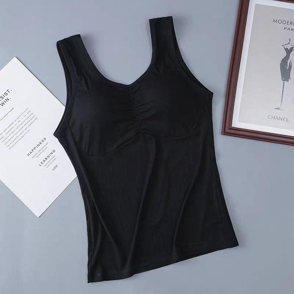 

camisoles & tanks women 2021 summer fashion thin bra camisole female solid color underwear ladies plus size slim sleeveless e200, Black;white