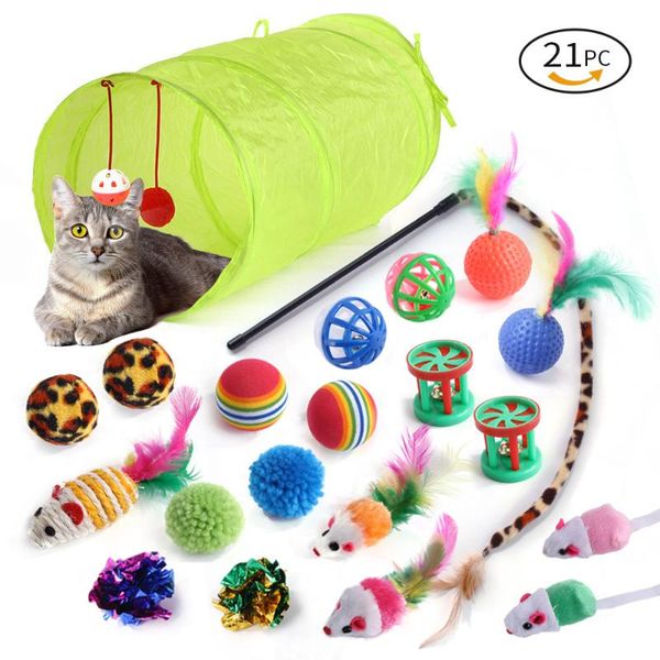 

cat toys pet toy set, channel, funny cat, stick and mouse supplies