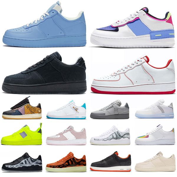 

2021 new 1 low running shoes off cactus jack men women triple black leather one white n354 moma mca shadow uv reactive sports sneakers train
