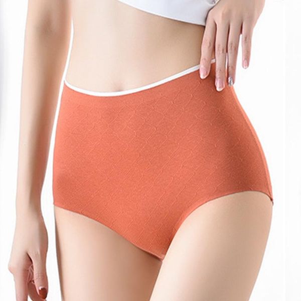 

women's underwear cotton high waist hip-lifting seamless female briefs comfortable body shaping panties, Black;pink